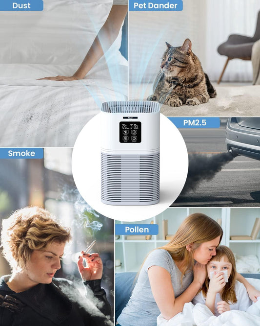Purificador de aire, limpiador de aire para el hogar para dormitorio, - VIRTUAL MUEBLES