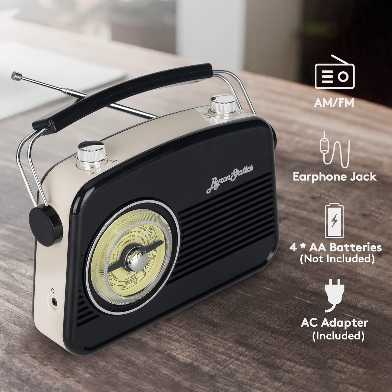Radio retro Altavoz Bluetooth con sonido claro, radio portátil AM FM r -  VIRTUAL MUEBLES