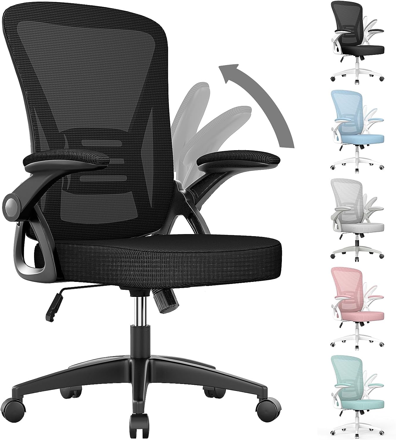 Silla de oficina ergonómica, silla de computadora con respaldo