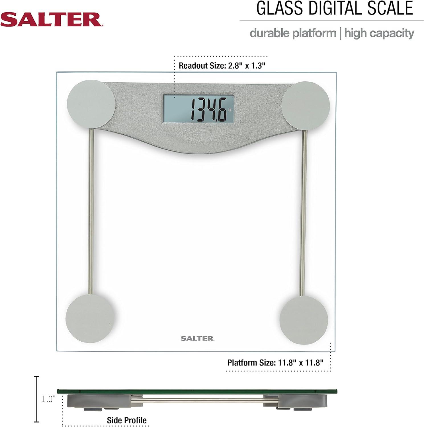 Salter Báscula de baño digital de vidrio, primera báscula de baño digital para - VIRTUAL MUEBLES