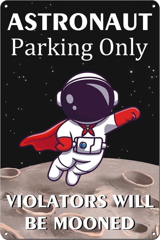 Letrero de estacionamiento de astronauta, decoración de habitación para niños, - VIRTUAL MUEBLES