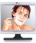Espejo de ducha LED de lujo sin niebla con escobilla de goma antivaho Espejo de afeitar