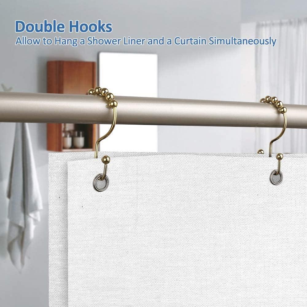 Ganchos para cortina de ducha, de acero inoxidable a prueba de óxido, ganchos - VIRTUAL MUEBLES
