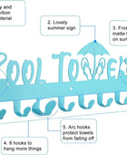 IBosins Toallero de piscina con 8 ganchos, toallero montado en la pared para - VIRTUAL MUEBLES