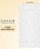 Luxury Hotel & Spa Toalla de baño de algodón turco, 27 x 54 pulgadas, juego de 4