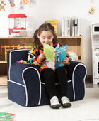 Sofá para niños silla rellena de espuma con superficie de terciopelo extraíble