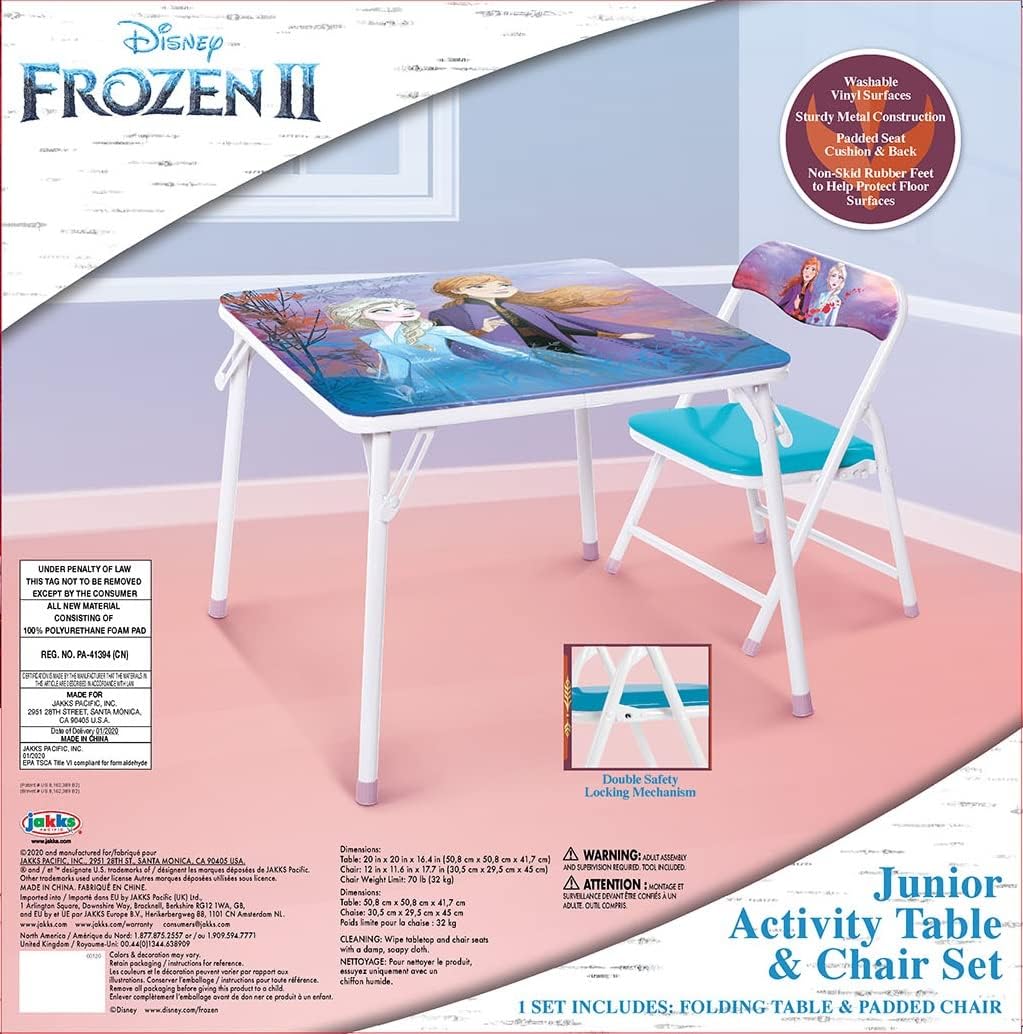 Disney Frozen Juego de mesa y silla de actividades para niños pequeños de 24 a
