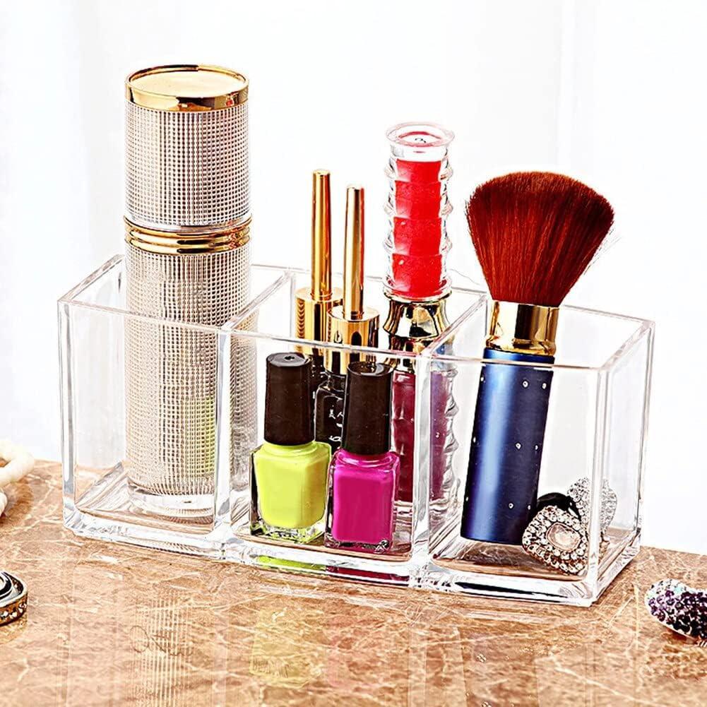 Soporte organizador de escritorio de plástico, 1 pieza, para brochas de  maquillaje, bolígrafos, lápices y delineadores de ojos