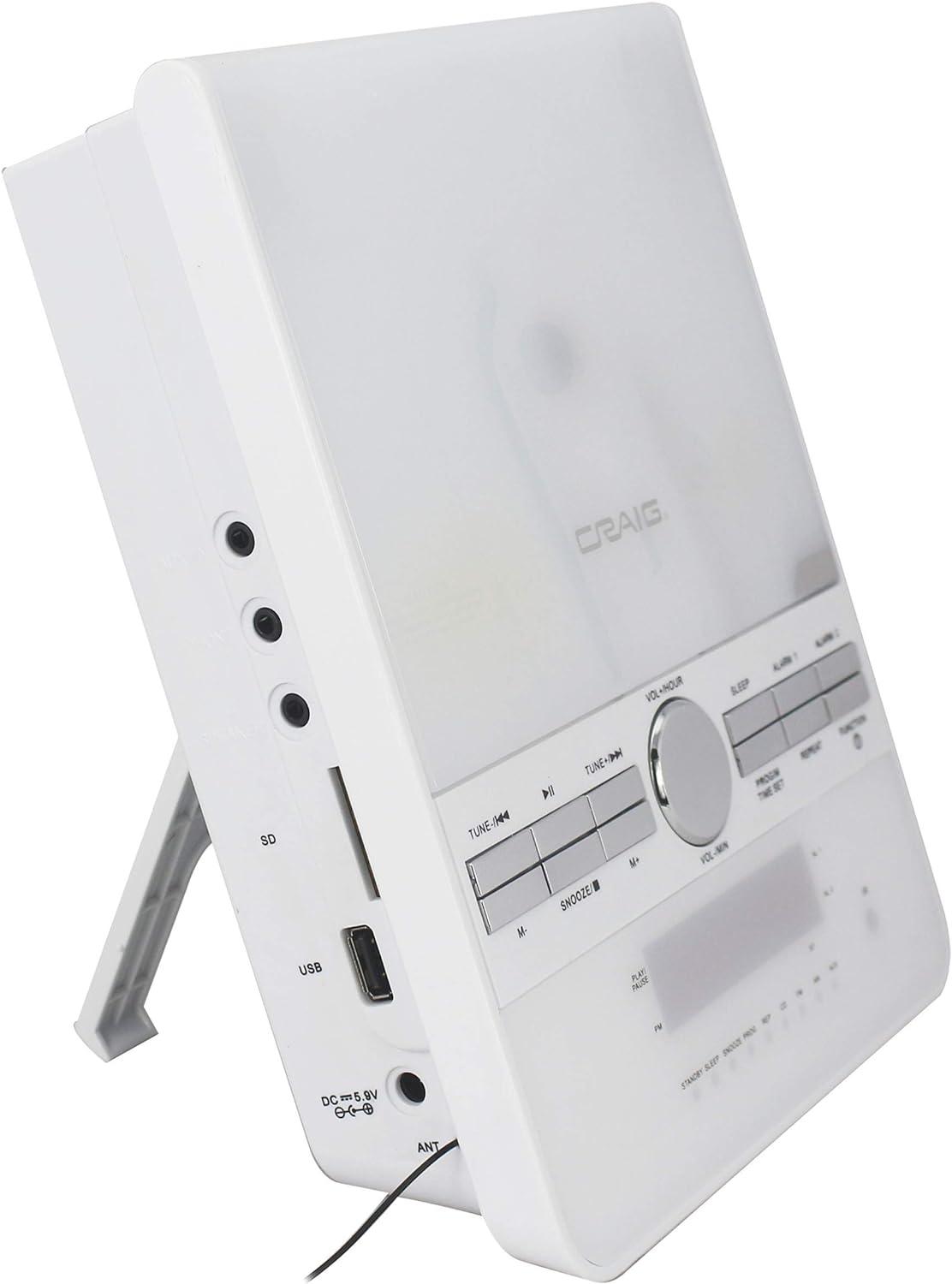 CM427BT-WH Sistema de estante estéreo de CD vertical de 3 piezas con radio - VIRTUAL MUEBLES