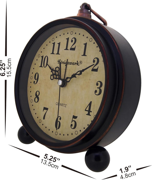 Reloj Analógico de Cuarzo, decorativo, de gran tamaño, Retro, silencioso, Sin