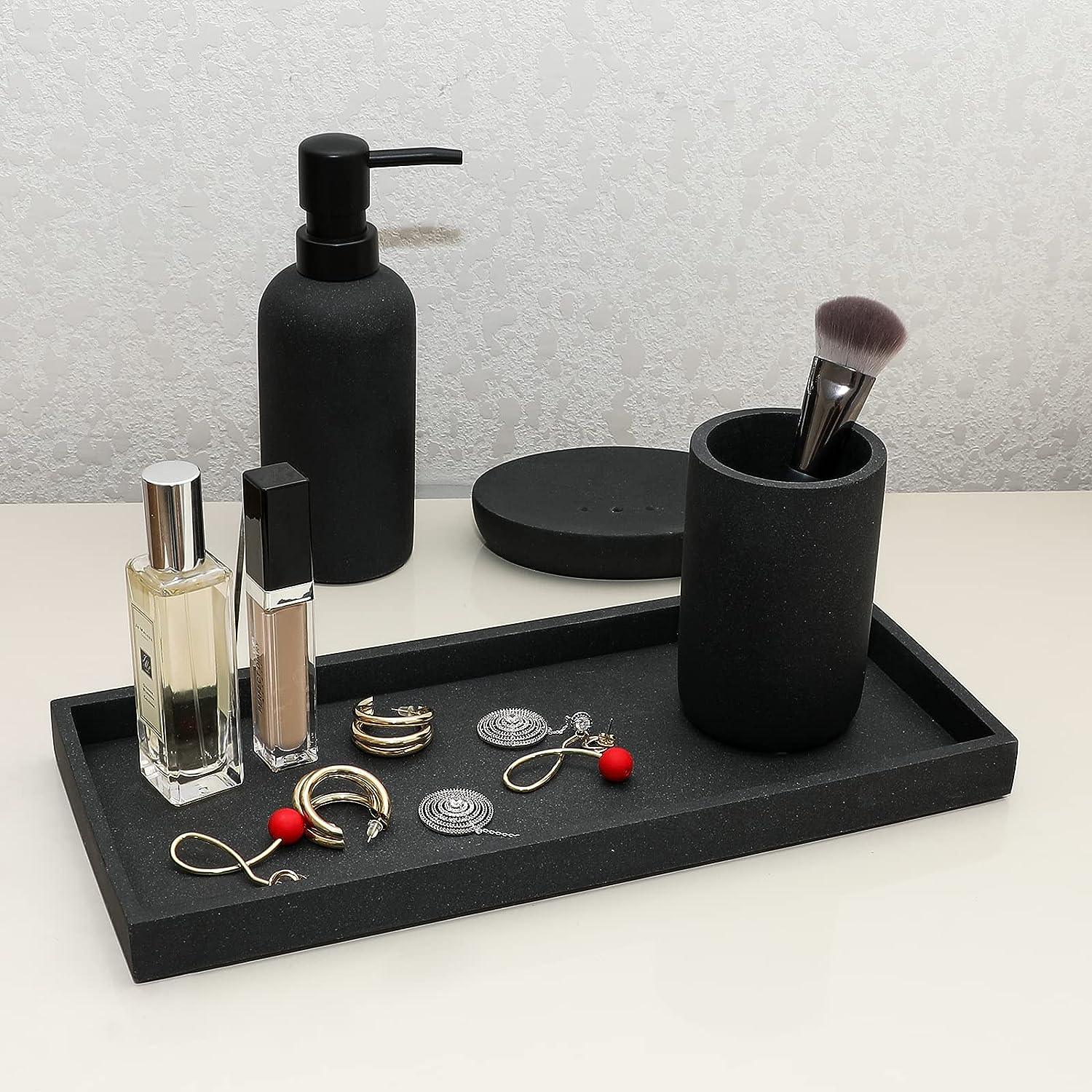 TAUVLL Juego de accesorios de baño, 4 piezas completo de resina para encimera - VIRTUAL MUEBLES