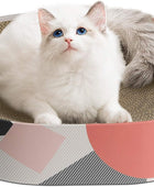Cartón rascador para gatos almohadilla ovalada corrugada para rascar gatos