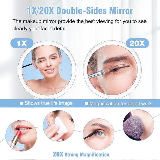 Espejo de aumento de 6 pulgadas espejo de mano de doble cara con aumento de - VIRTUAL MUEBLES