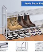 Zapatero largo de 2 niveles para armario organizador de zapatos para entrada