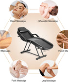 Mesa de masaje de cama facial, silla ajustable para tatuajes, con cama de