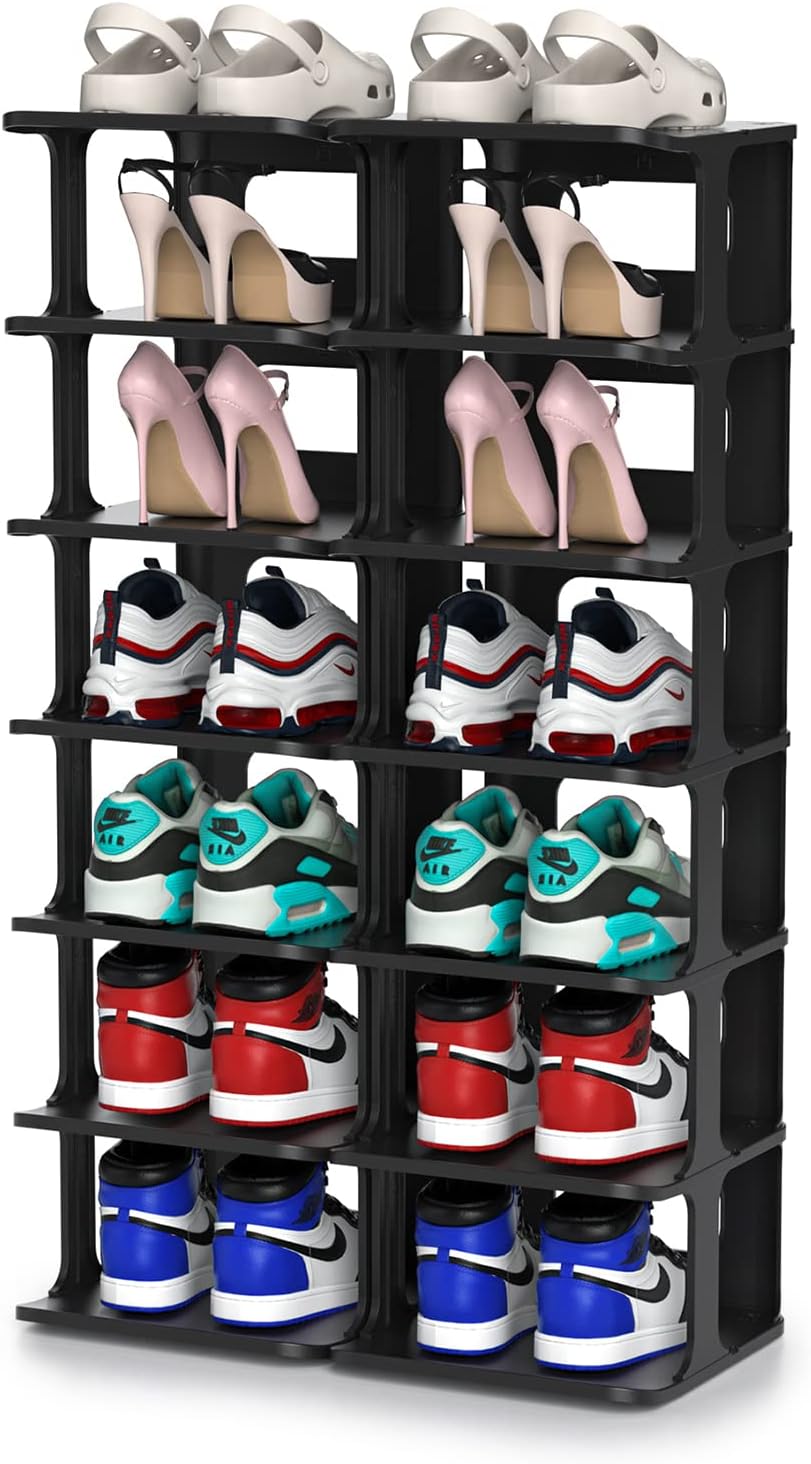  Zapatero apilable para zapatos, organizador de zapatos