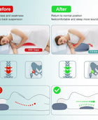 Almohada de apoyo lumbar de gel para aliviar el dolor de espalda baja, almohada