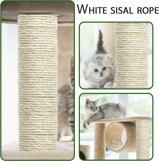 Cuerda de sisal para gatos de 164 pies y 0.157 in para reparación y reemplazo