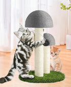 Postes rascadores de gato de 18 pulgadas para gatos de interior con 2 postes de