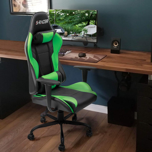 Silla de oficina para videojuegos, silla de computadora con respaldo alto,
