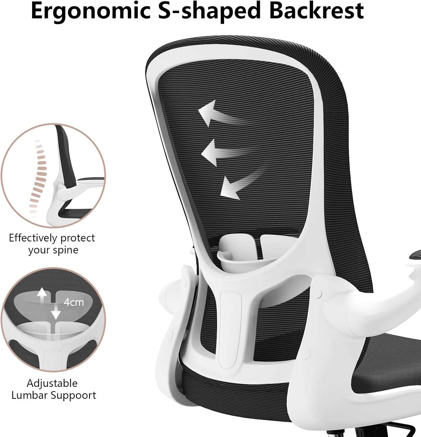 Silla de oficina ergonómica, cómoda silla giratoria para oficina en casa, silla