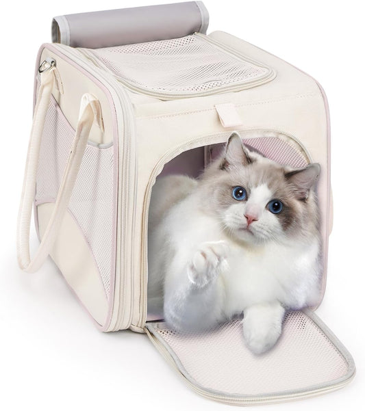 Transportador de gatos para gatos, aprobado por aerolíneas de cachorros, bolsa