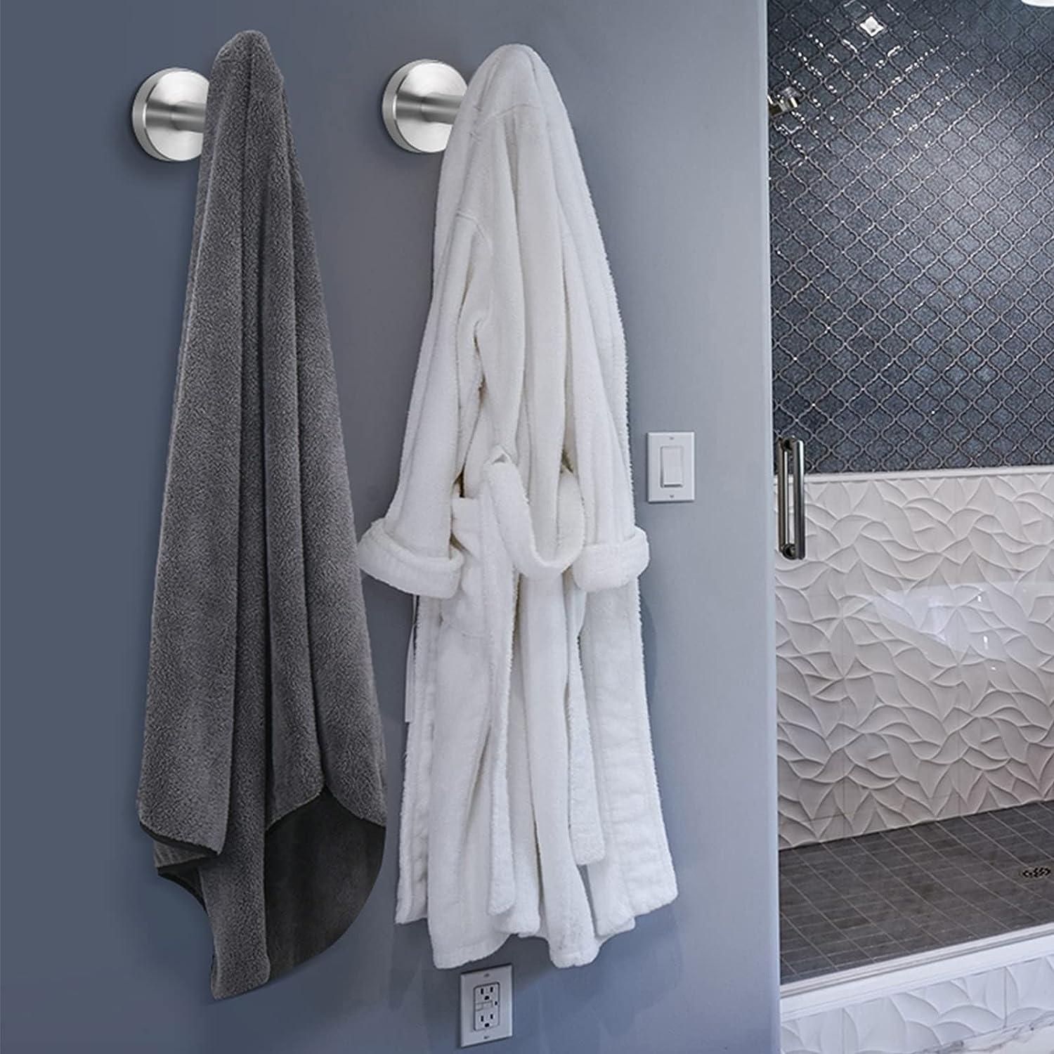 Angle Simple Gancho para toallas de baño, níquel cepillado, acero  inoxidable SUS304, armario de baño, armario, toallero, colgador para  albornoz