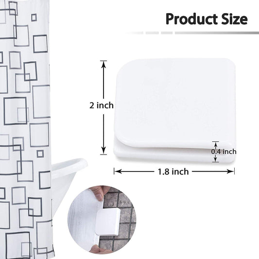 Clips para cortina de ducha, 4 piezas de protección contra salpicaduras de - VIRTUAL MUEBLES