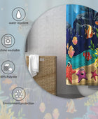 Cortina de ducha de peces tropicales de dibujos animados para baño y bañera, - VIRTUAL MUEBLES