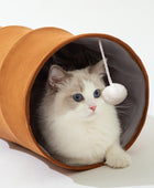 Túneles rectos para gatos de interior, túnel plegable para gatos pequeños,