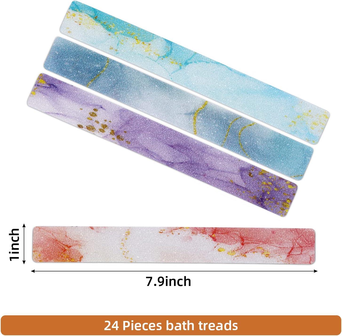 Tiras de ducha antideslizantes coloridas, 24 tiras adhesivas para bañera, - VIRTUAL MUEBLES
