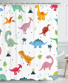 LIVILAN Cortina de ducha de dinosaurio para niños, cortina de ducha para niños, - VIRTUAL MUEBLES