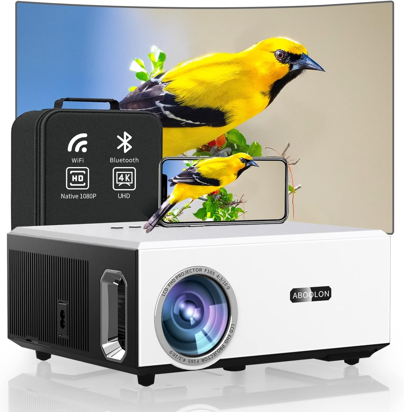 Proyector 4K con WiFi y Bluetooth, proyector 1000ANSI 1080P, proyector -  VIRTUAL MUEBLES