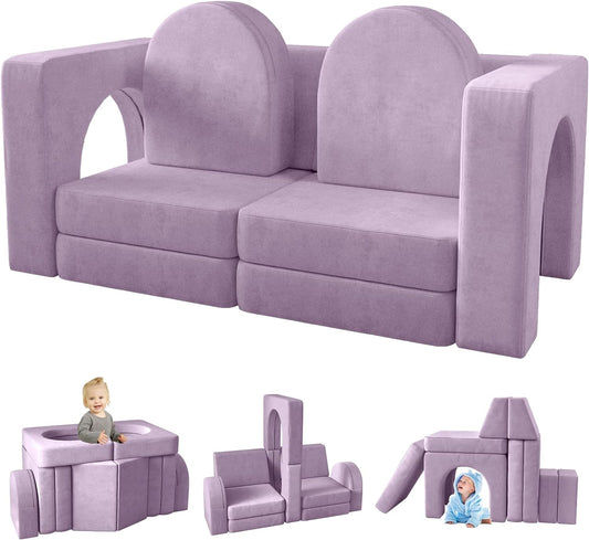 Sofá para niños, 10 unidades, sofá infantil con sofá modular para niños para