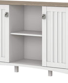 Furniture Salinas Accent Armario de almacenamiento con puertas, color blanco