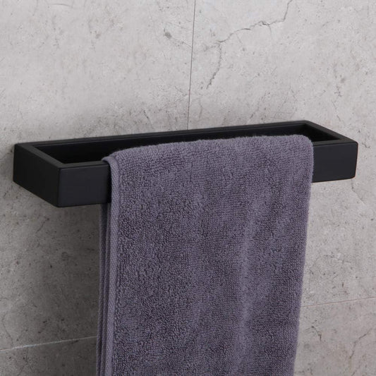 GERZWY Moderno soporte de toalla negro SUS304 de acero inoxidable para colgar - VIRTUAL MUEBLES