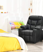 Silla reclinable para niños con soporte para tazas silla de descanso de cuero