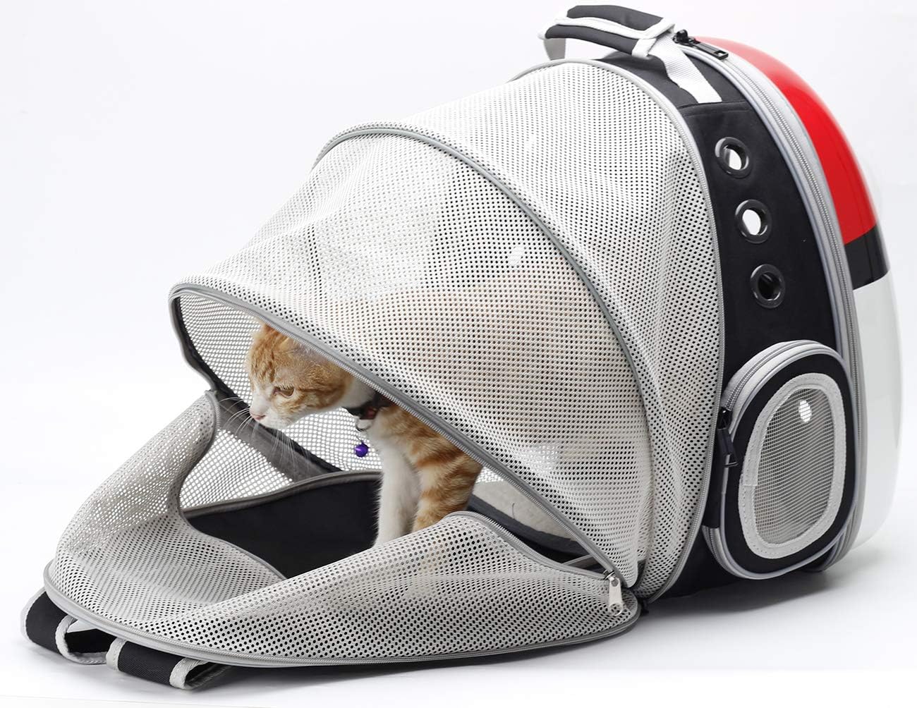 Mochila transportadora de gatos expandible, mochila para gatos, gatitos y