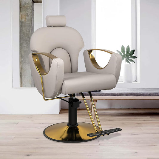 Silla de peluquero, silla de salón hidráulica reclinable, sillas de peluquería