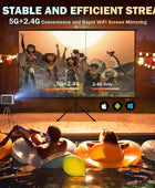 Enfoque eléctrico Mini proyector Bluetooth 5G WiFi compatible con 4K, proyector