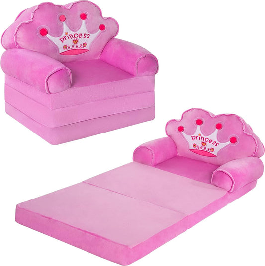 MOONBEEKI Sofá plegable para niños silla plegable de princesa para niños de 1 a