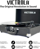 Victrola VSC-550BT-TU Tocadiscos portátil de maleta estilo vintage, 3 velocidades y conexión bluetooth