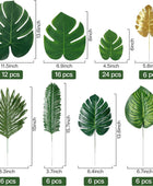82 piezas de 8 tipos de hojas de palma tropicales artificiales, hojas - VIRTUAL MUEBLES