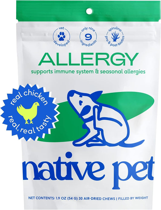Alivio de la alergia para perros (30 masticables de pollo)