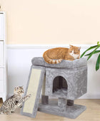Árbol pequeño para gatos de interior, moderna torre de actividades para gatos
