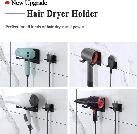 Soporte con adhesivo para secadora de cabello - VIRTUAL MUEBLES