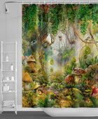 DORCEV Cortina de ducha de bosque mágico de 60 x 72 pulgadas, con árboles - VIRTUAL MUEBLES