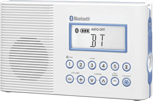 H202 Radio de ducha impermeable portátil AMFMWeather Alert Bluetooth de - VIRTUAL MUEBLES