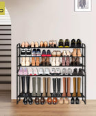 Zapatero largo de 3 niveles para armario organizador de zapatos para armario