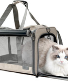 Transportador grande para gatos militares de cara suave, color caqui, para